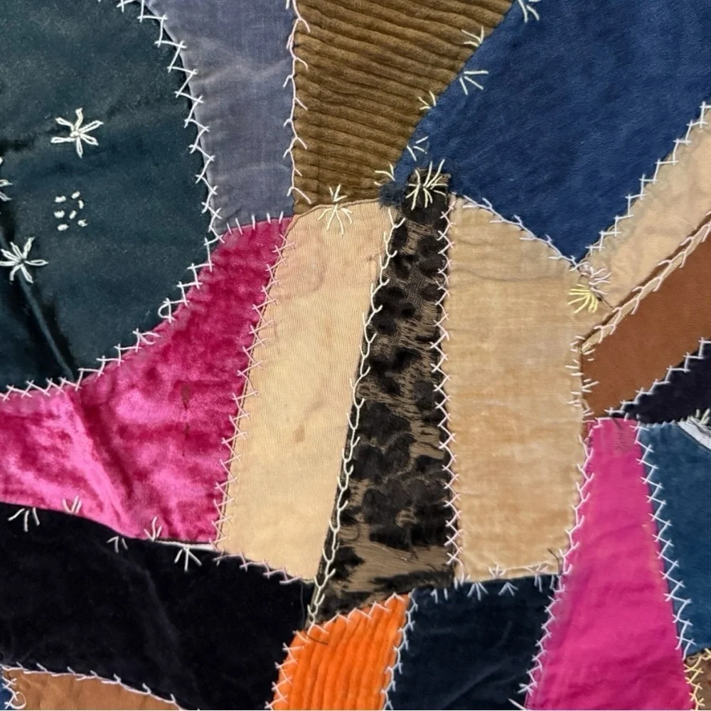 Antique American Crazy Quilt from the 1890’s